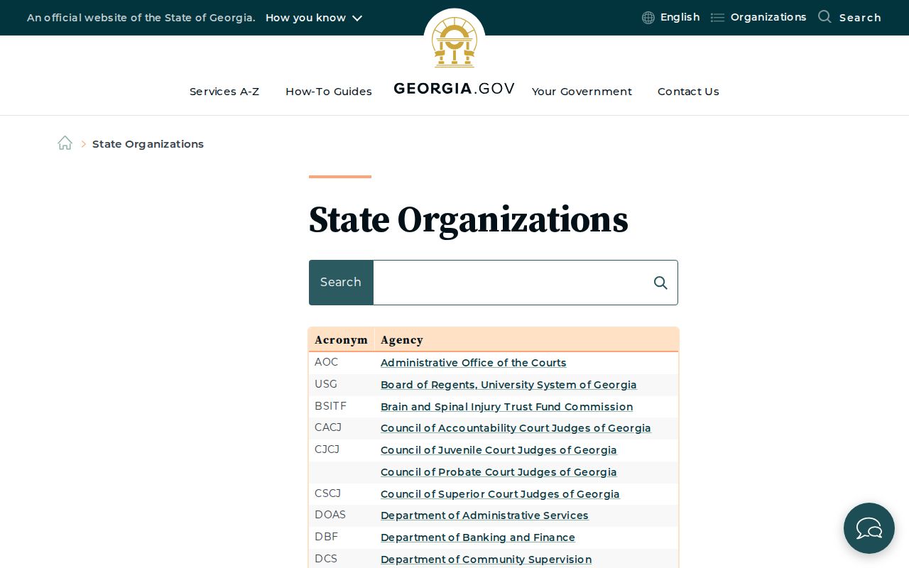 Georgia agency directory supporting Acworth voter registration record routing